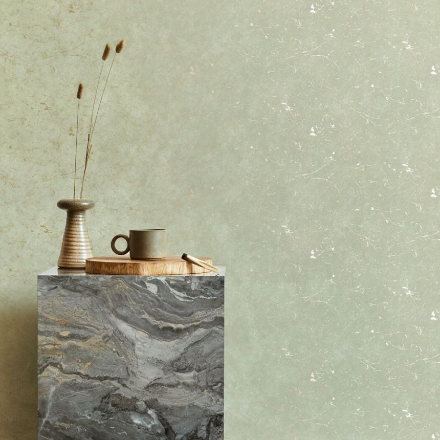 Wallpaper, green-gold, stucco, marble, 125064, Vavex 2027