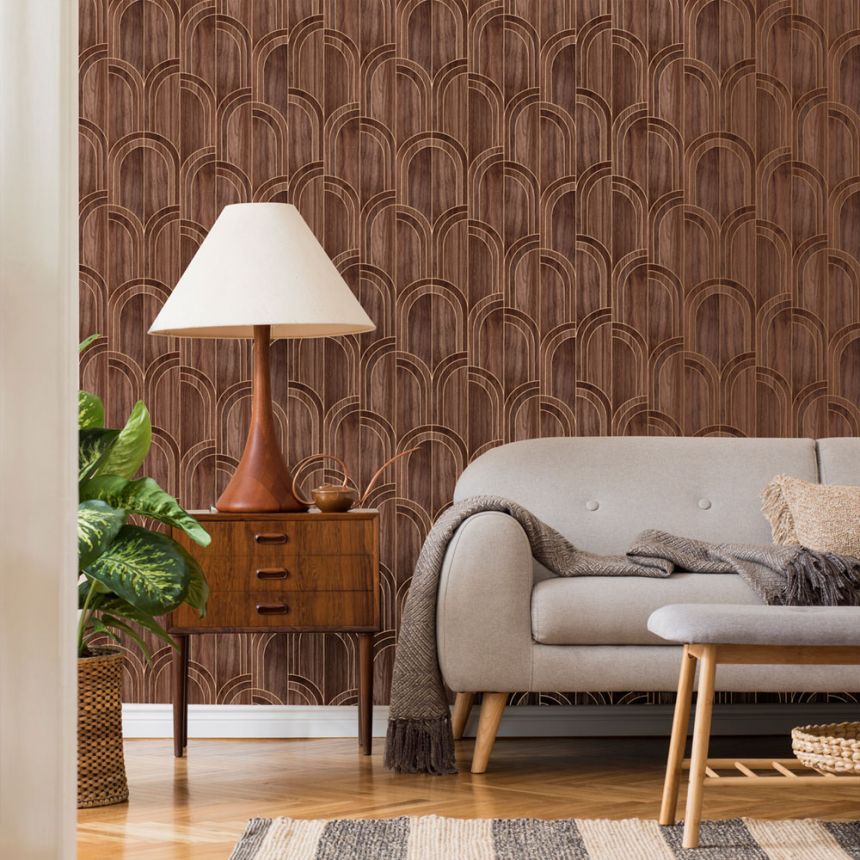 Wallpaper, brown, wood, 121149, Vavex 2027