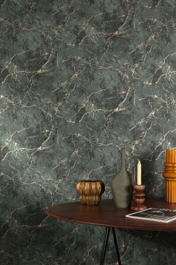 Wallpaper, green-gold, marble, A78002, Vavex 2027