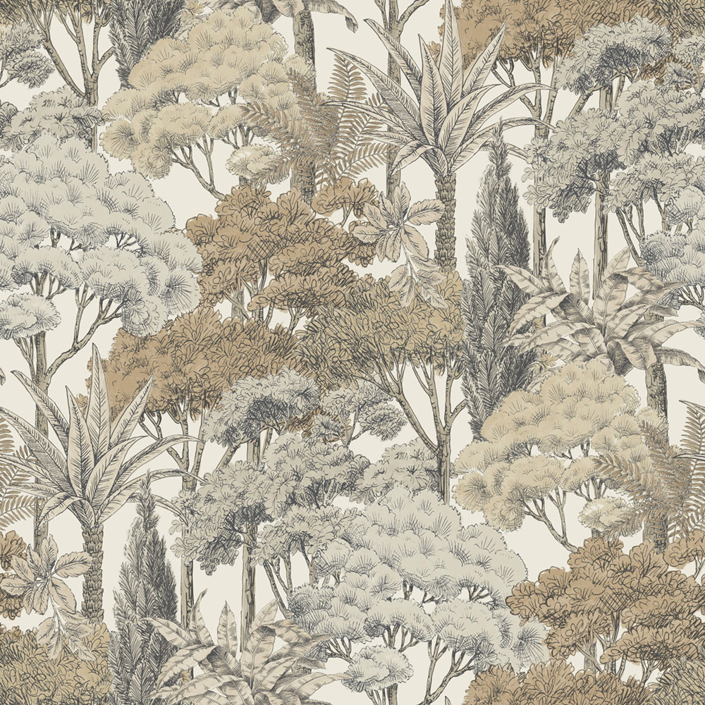 Wallpaper, grey-brown, trees, A76301, Vavex 2027