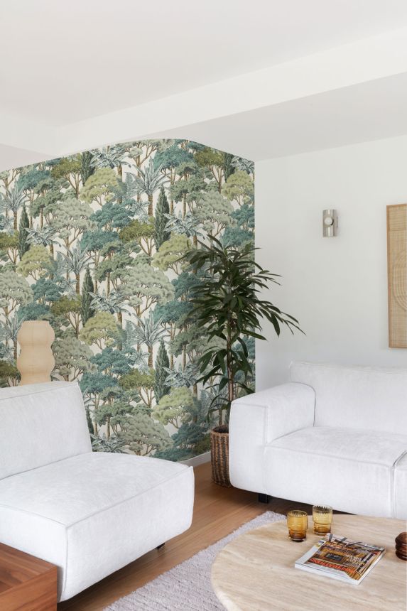 Wallpaper, green-brown, trees, A76302, Vavex 2027