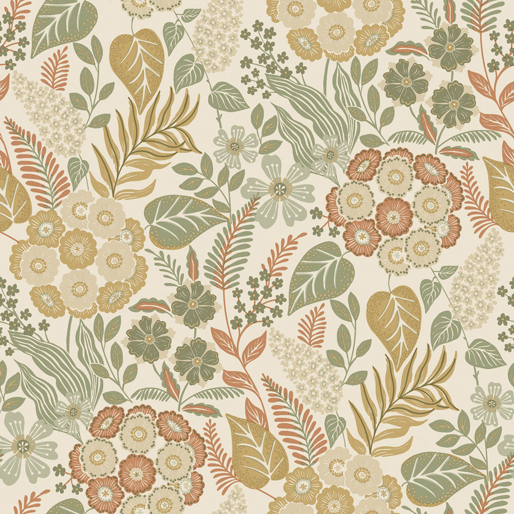 Wallpaper, beige, flowers, A76602, Vavex 2027