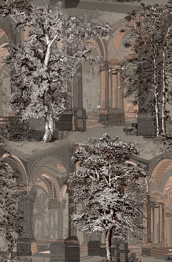 Wallpaper, brown-grey, trees, colonnade, 129090, Arboretum, Graham Brown Premium