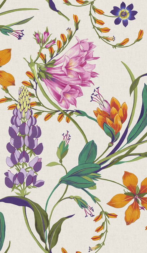 Wallpaper, purple-orange, flowers, 130295, Concerto, Graham Brown Premium