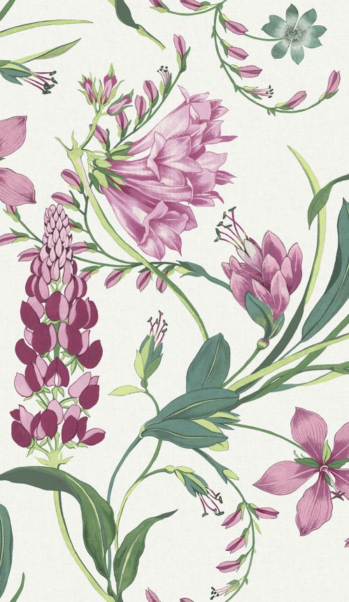 Wallpaper, pink-green, flowers, 130296, Concerto, Graham Brown Premium