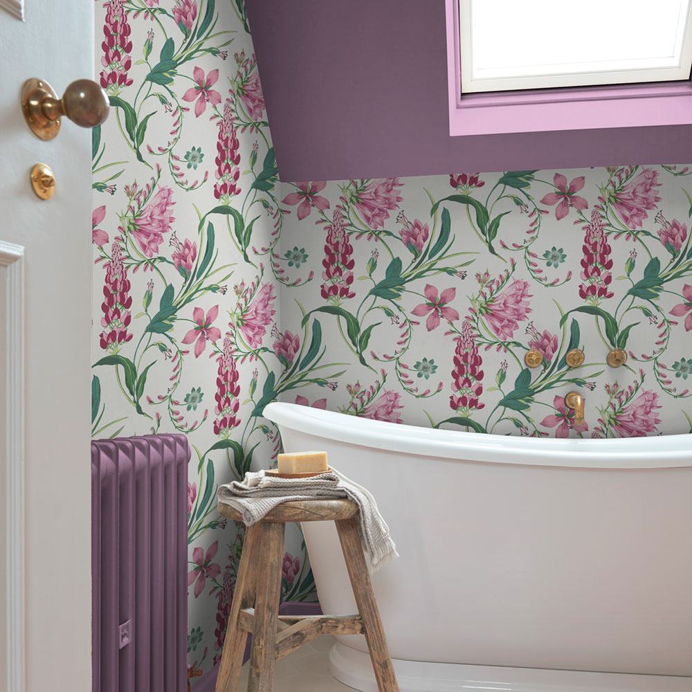 Wallpaper, pink-green, flowers, 130296, Concerto, Graham Brown Premium