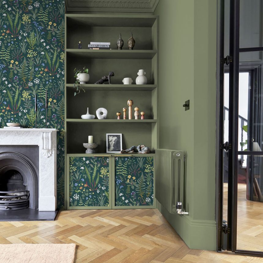 Wallpaper, green, flowers, ferns, 130314, Concerto, Graham Brown Premium