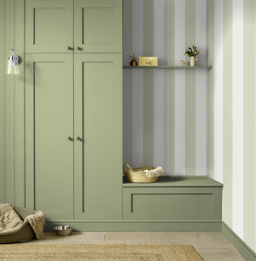 Wallpaper, green, stripes, 131442, Concerto, Graham Brown Premium