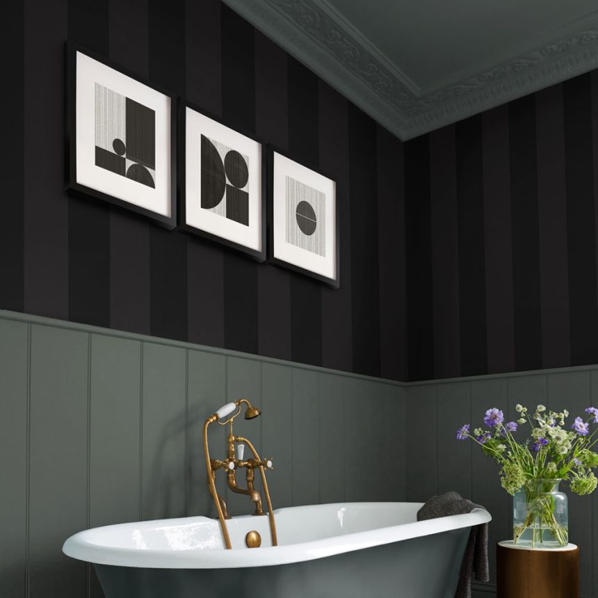 Wallpaper, grey-black, stripes, 131446, Concerto, Graham Brown Premium