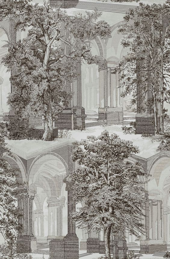 Wallpaper, grey-beige, trees, colonnade, 129091, Arboretum, Graham Brown Premium
