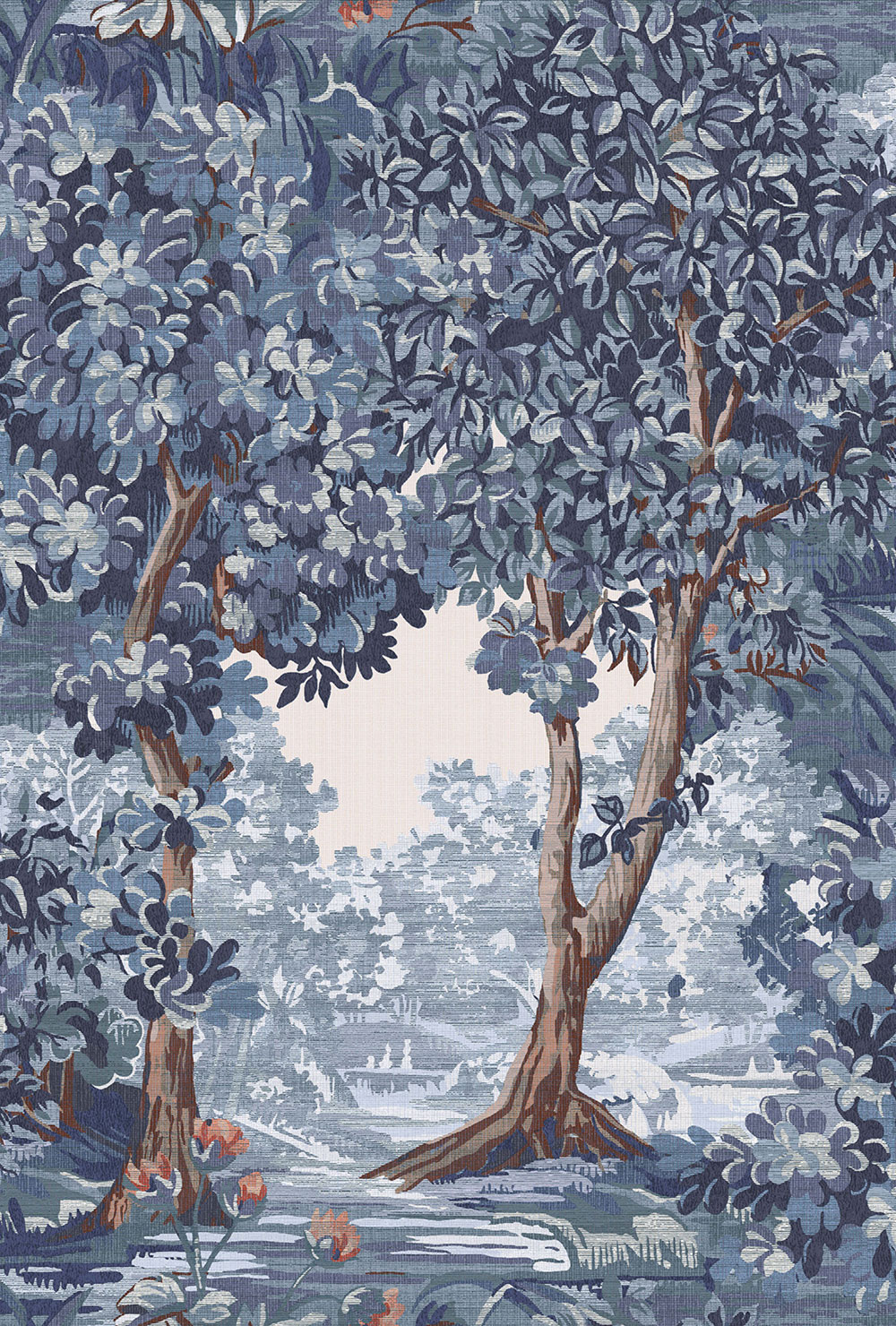 Wallpaper, blue, trees, 127902, Arboretum, Graham Brown Premium