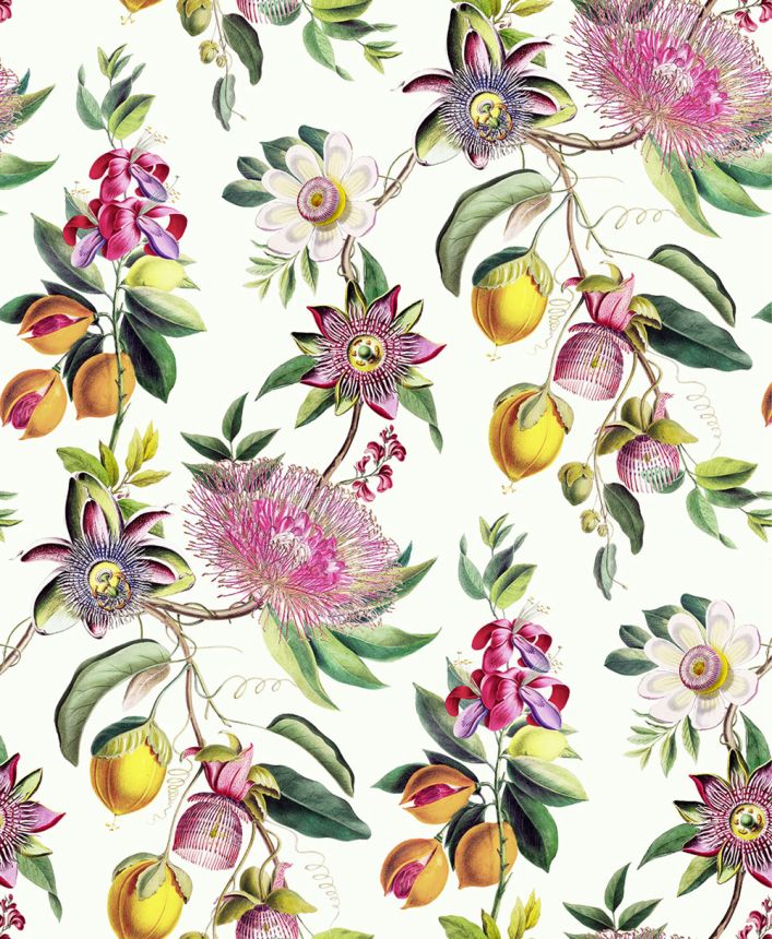 Wallpaper, white, flowers, passionflower, 127919, Arboretum, Graham Brown Premium
