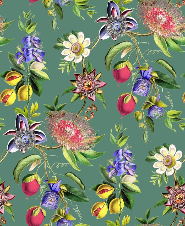 Wallpaper, green, flowers, passionflower, 127918, Arboretum, Graham Brown Premium