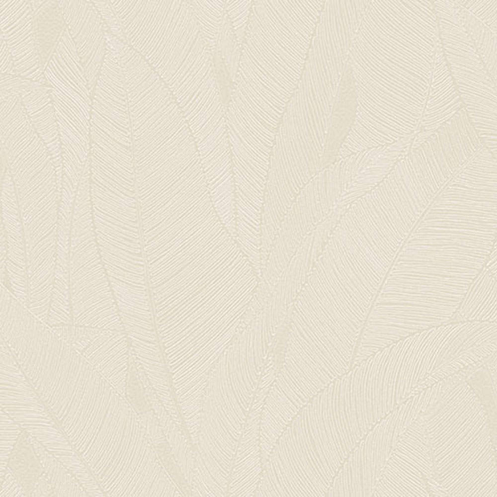 Luxury Wallpaper, White-Cream, Leaves, Z16703, Murella 100, Zambaiti Parati