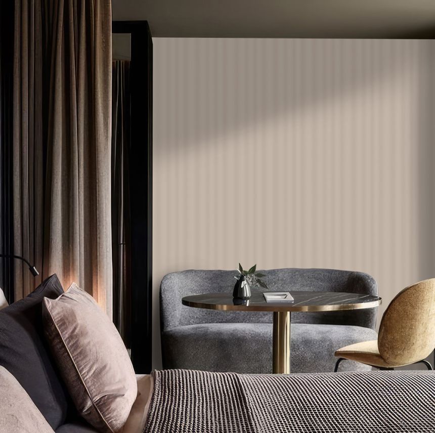 Luxury Wallpaper, Brown, Stripe Effect, Z16714, Murella 100, Zambaiti Parati