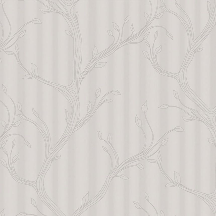 Luxury Wallpaper, Grey-Silver, Leafy Branches, Z16720, Murella 100, Zambaiti Parati