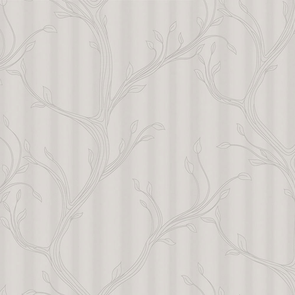 Luxury Wallpaper, Grey-Silver, Leafy Branches, Z16720, Murella 100, Zambaiti Parati