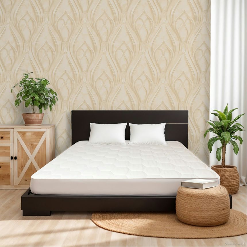 Luxury Wallpaper, Beige, Ornaments, Z16737, Murella 100, Zambaiti Parati