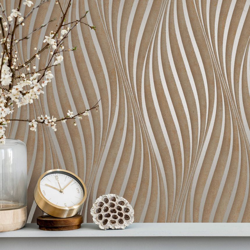 Wallpaper, Grey-Beige, Graphic Pattern, 34615, Terra, Marburg
