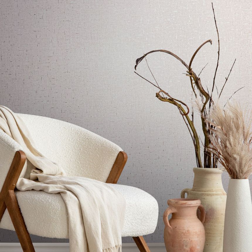 Wallpaper, beige-silver, fabric texture, 35110, City Romance, Marburg