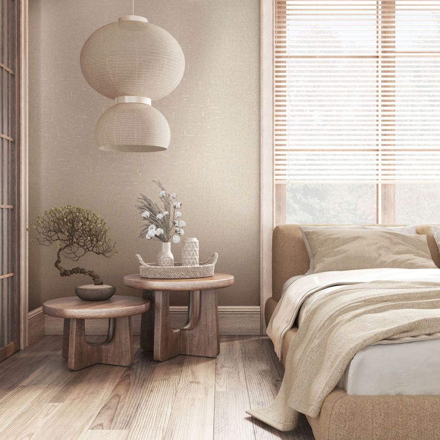 Wallpaper, cream, fabric texture, 35114, City Romance, Marburg