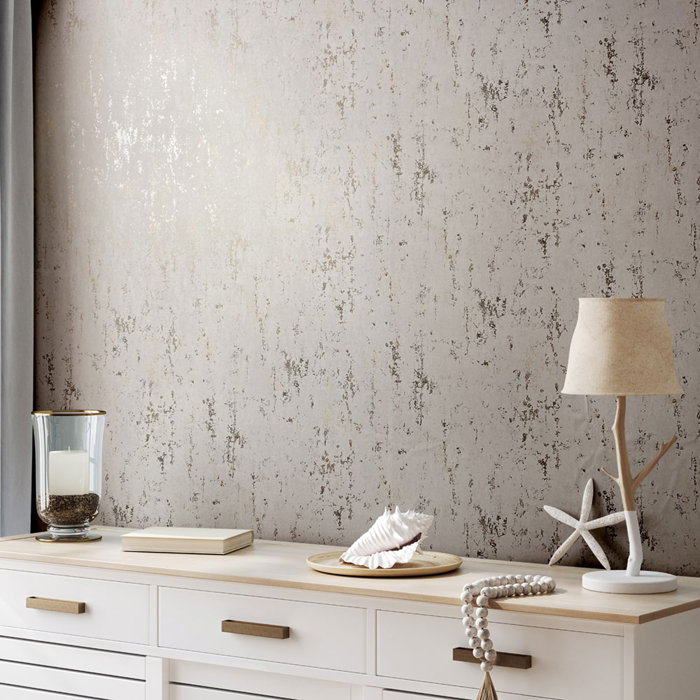 Wallpaper, cream-gold, stucco plaster, 35127, City Romance, Marburg