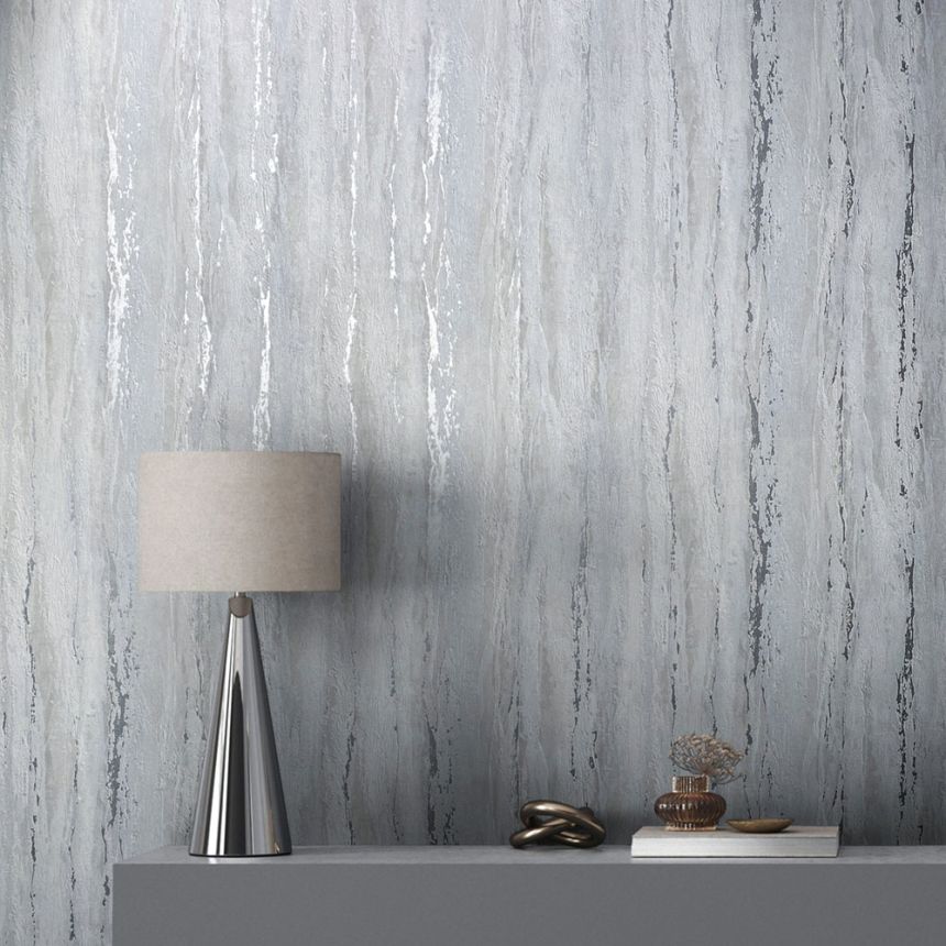 Wallpaper, grey-silver, stucco plaster, 35160, City Romance, Marburg