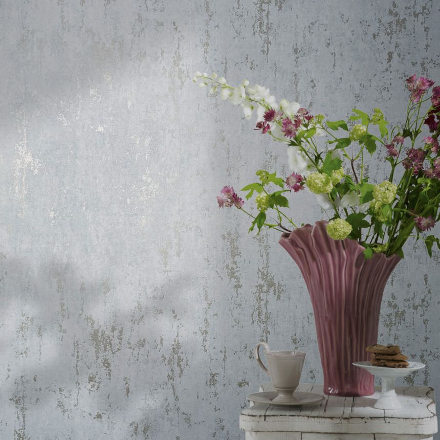 Wallpaper, turquoise, stucco plaster, 35162, City Romance, Marburg