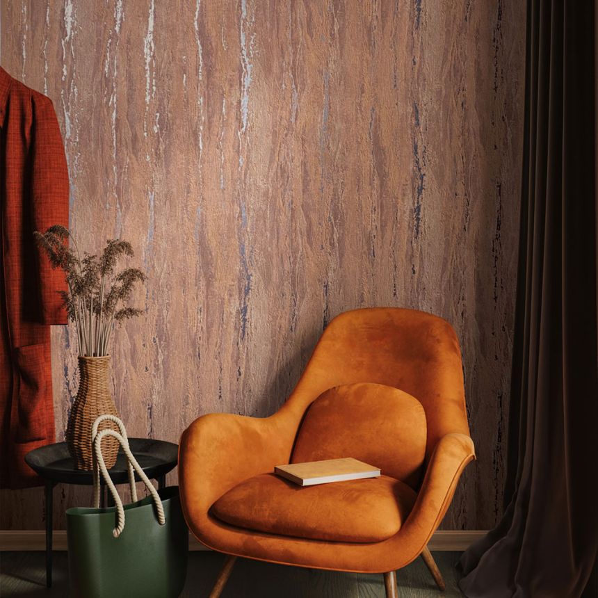 Wallpaper, brown, stucco plaster, 35166, City Romance, Marburg