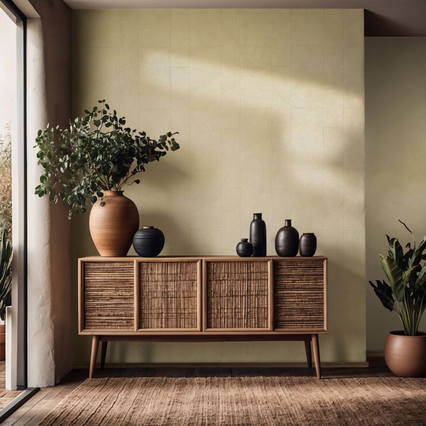 Wallpaper, Brown-Beige, Graphic 3D Pattern, 34644, Terra, Marburg
