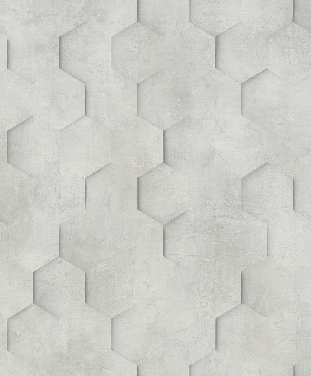 Geometric Wallpaper, Grey, Hexagons, 34159, Loft Superior, Marburg