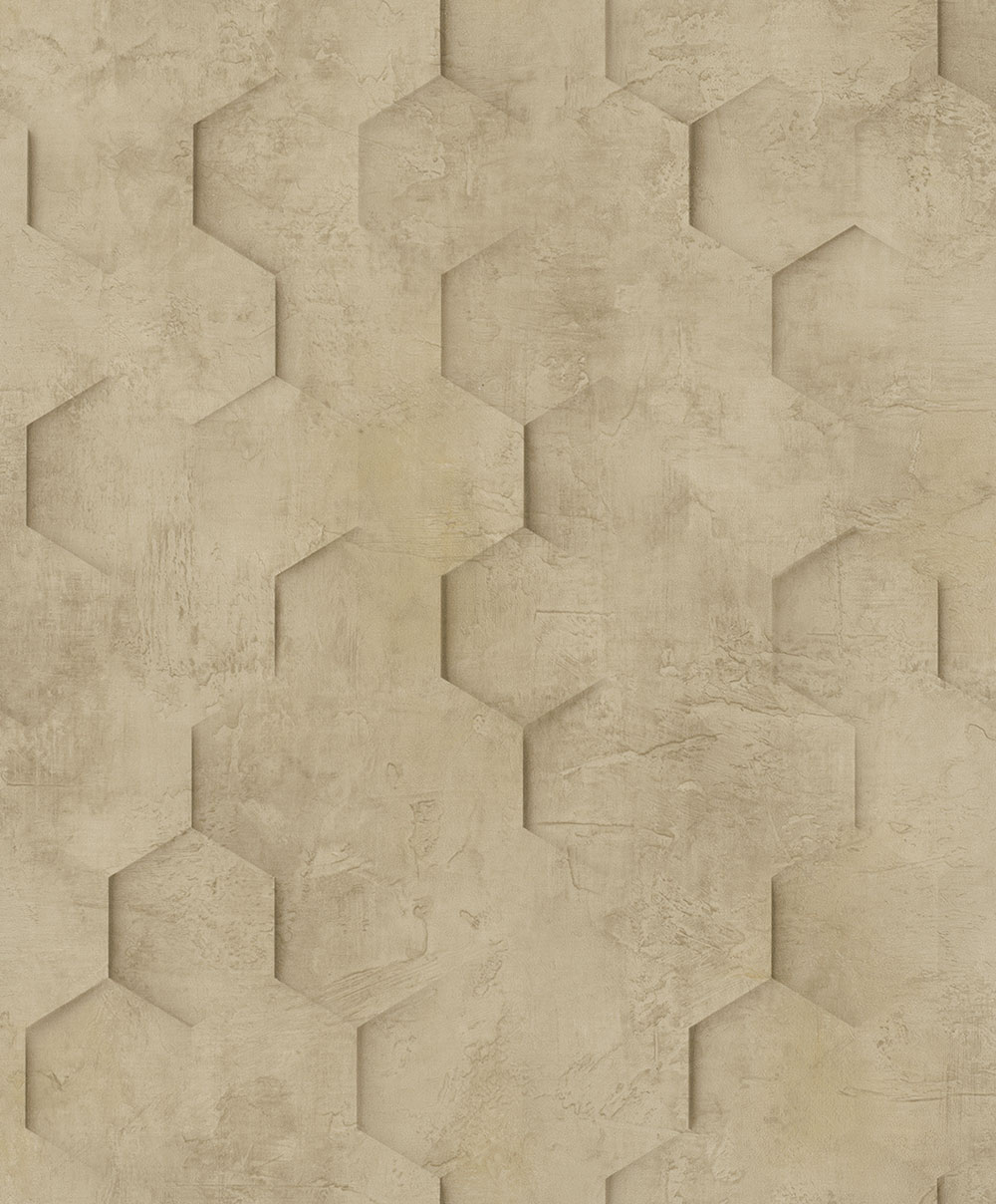 Geometric Wallpaper, Beige, Hexagons, 34163, Loft Superior, Marburg