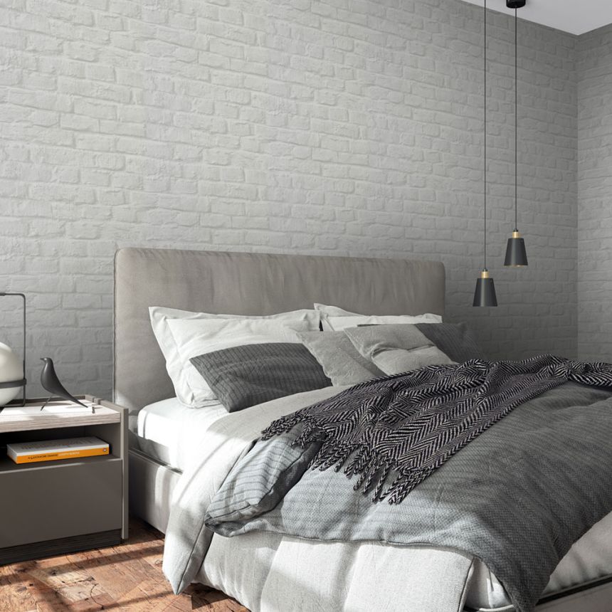 Wallpaper, Grey, Bricks, Brick Wall, 34166, Loft Superior, Marburg