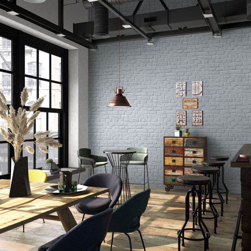 Wallpaper, Grey, Bricks, Brick Wall, 34167, Loft Superior, Marburg