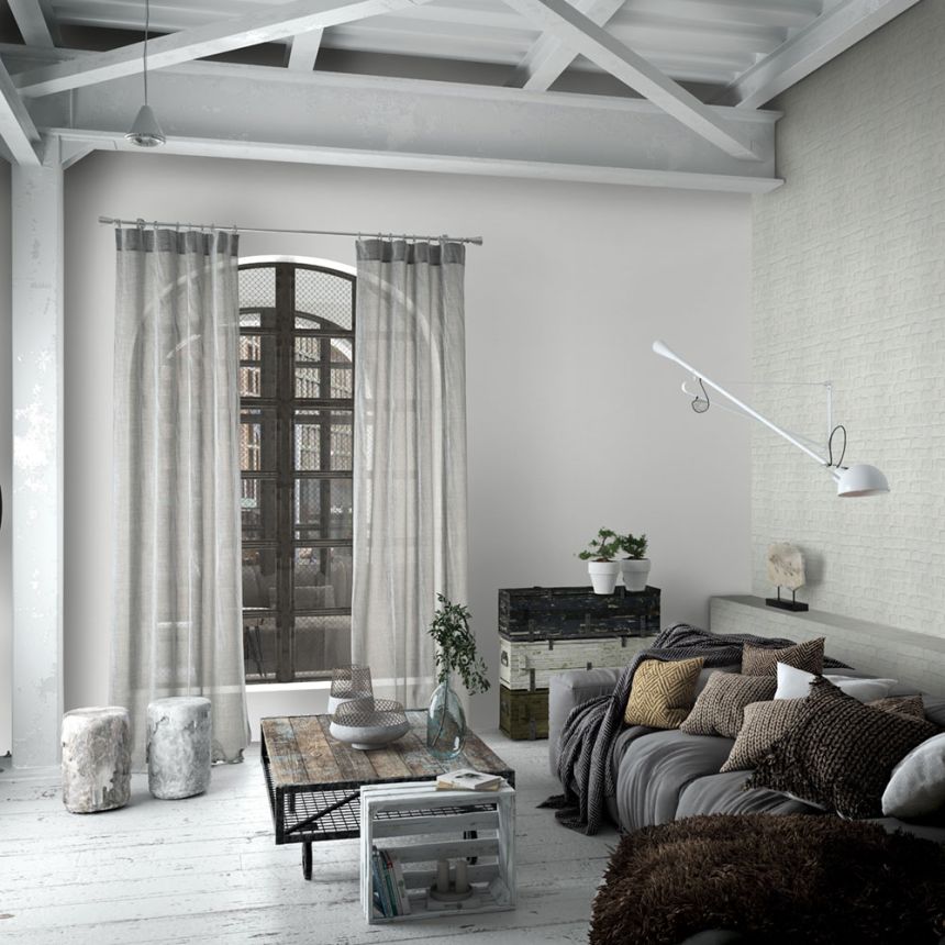 Wallpaper, White, Fabric Texture, 34171, Kumano, Loft Superior, Marburg