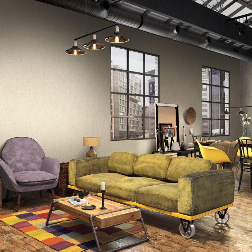 Wallpaper, Beige, Fabric Texture, 34175, Kumano, Loft Superior, Marburg