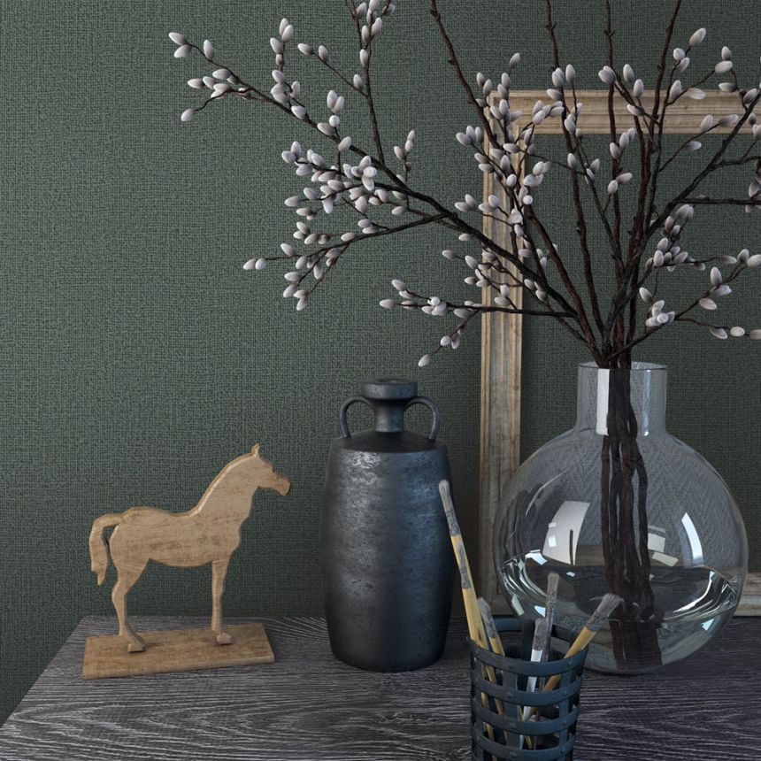 Wallpaper, Grey-Green, Fabric Texture, 34180, Loft Superior, Marburg