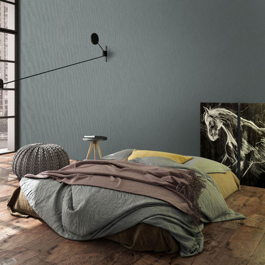 Wallpaper, Grey-Blue, Fabric Texture, 34181, Kumano, Loft Superior, Marburg
