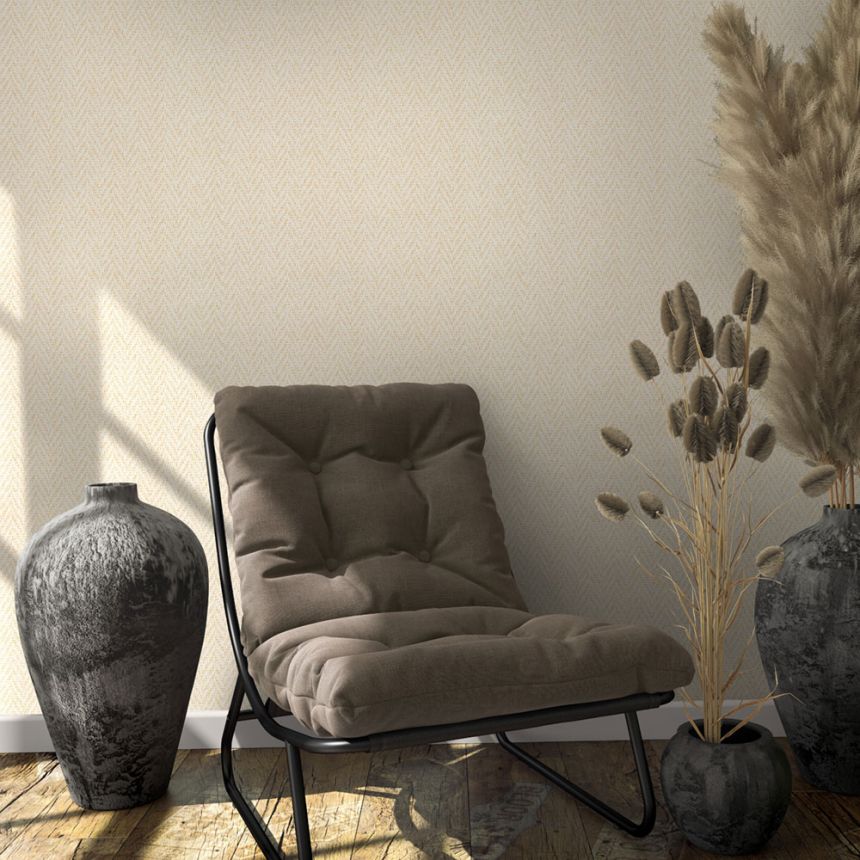 Wallpaper, Cream, Fabric Texture, 59302, Loft Superior, Marburg