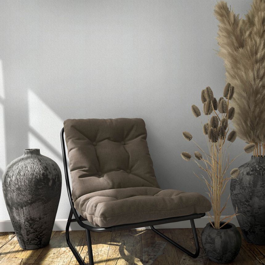 Wallpaper, Grey-White, Fabric Texture, 59303, Loft Superior, Marburg