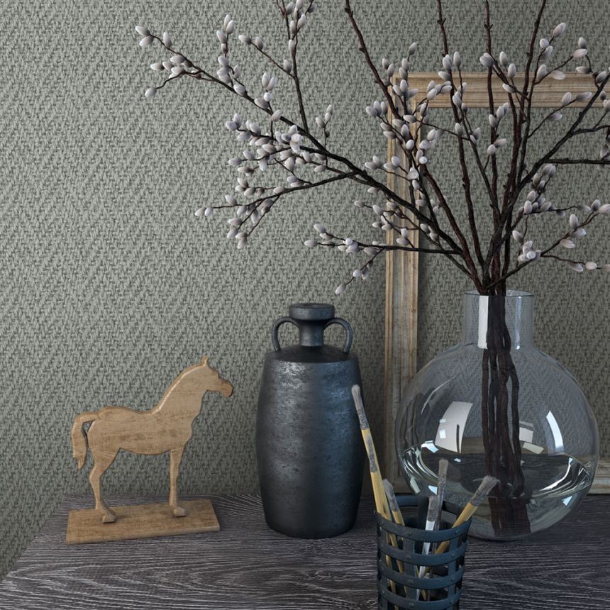 Wallpaper, Grey, Fabric Texture, 59304, Loft Superior, Marburg