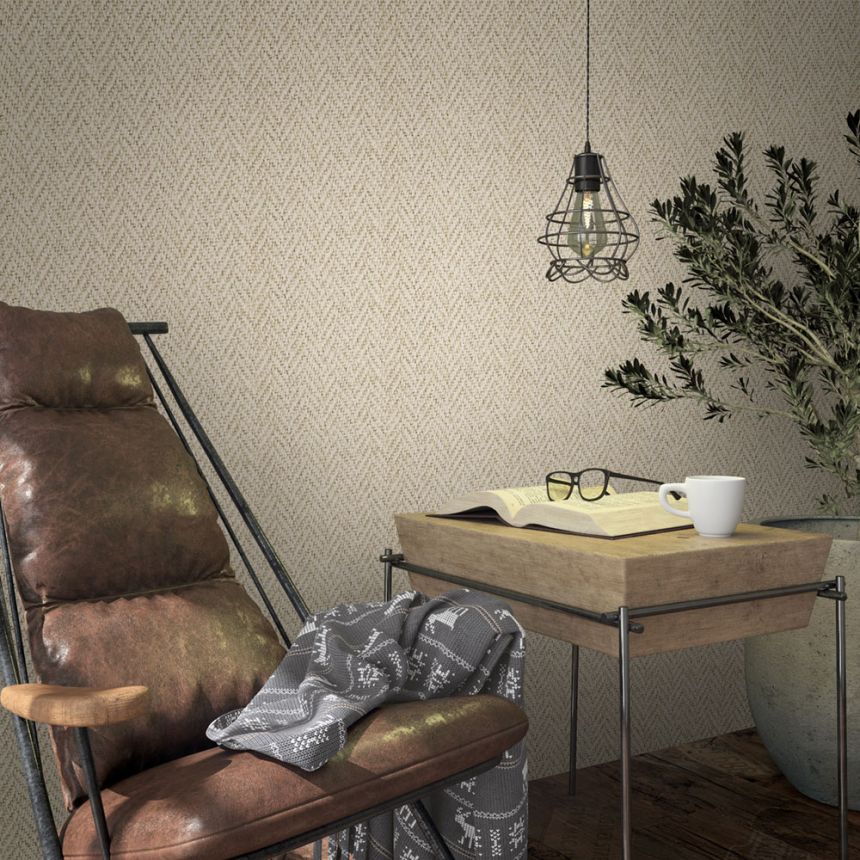 Wallpaper, Beige, Fabric Texture, 59305, Loft Superior, Marburg