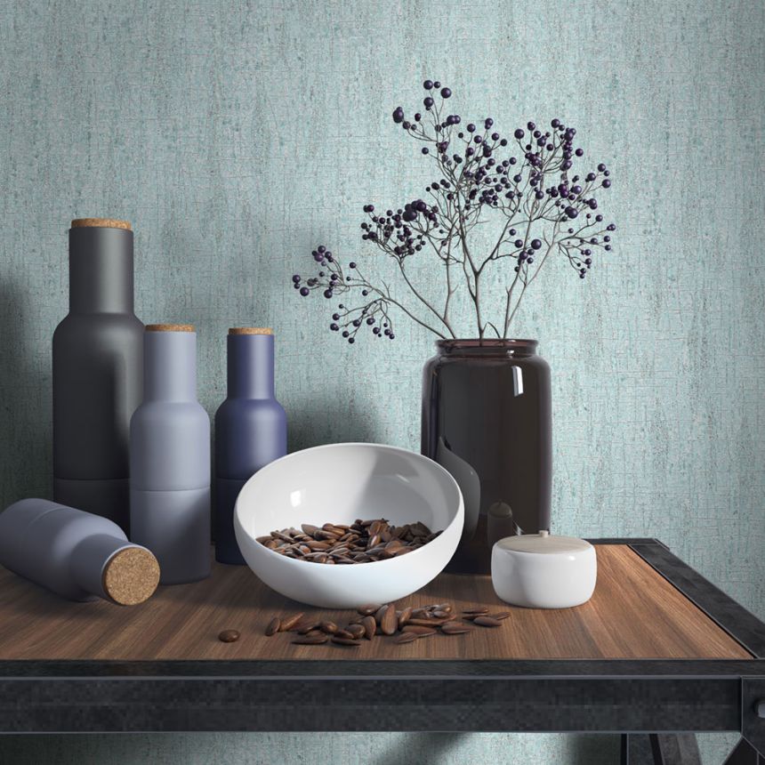 Wallpaper, Grey-Blue, Texture, 59340, Loft Superior, Marburg