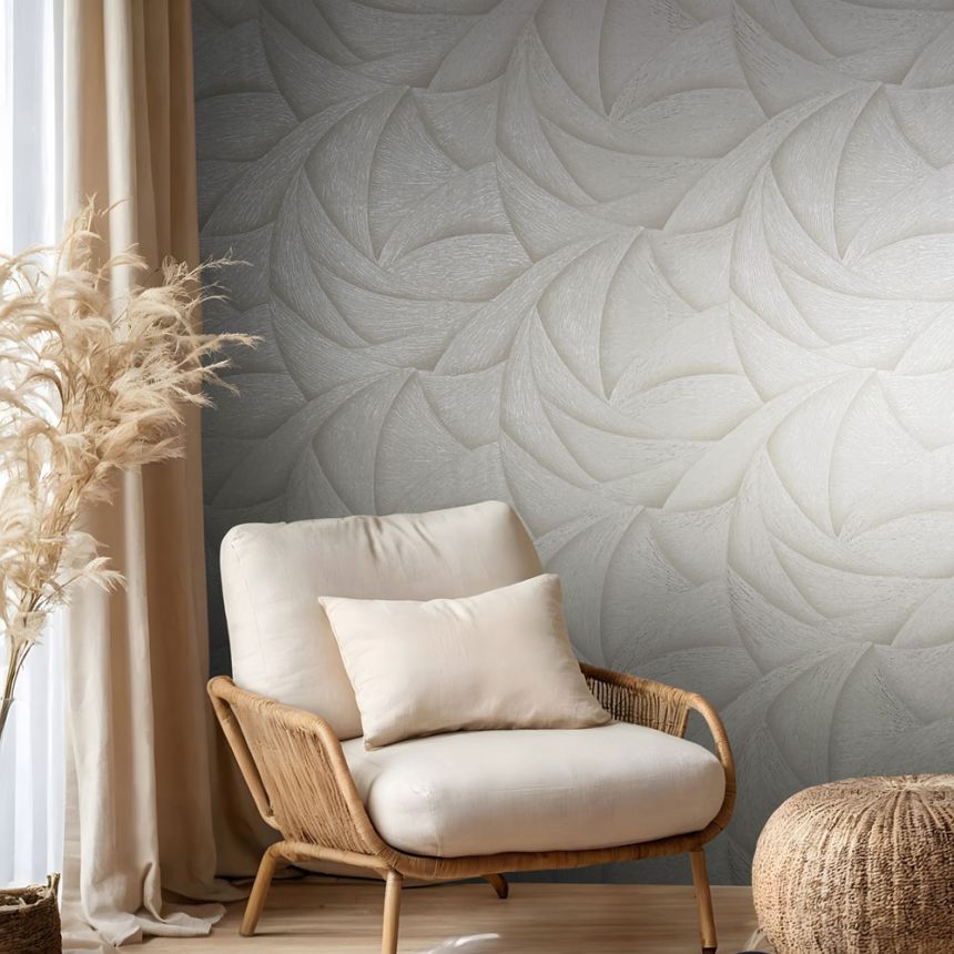 Wallpaper, cream, graphic lines, 35502, Ritus, Marburg