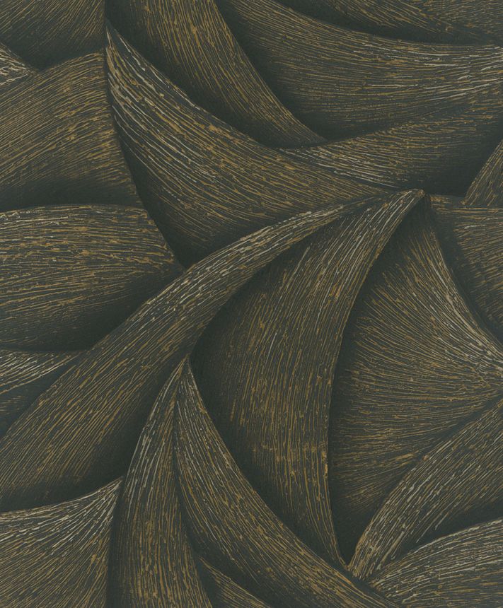 Wallpaper, black-gold, graphic lines, 35506, Ritus, Marburg