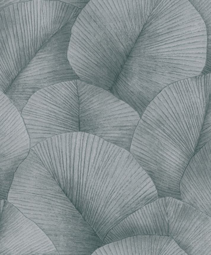 Wallpaper, grey-silver, leaves, 34514, Kumano, Marburg