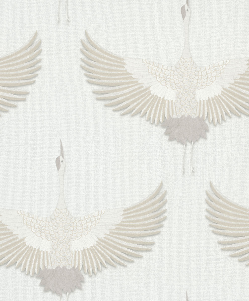 Wallpaper, cream, birds, 34529, Kumano, Marburg