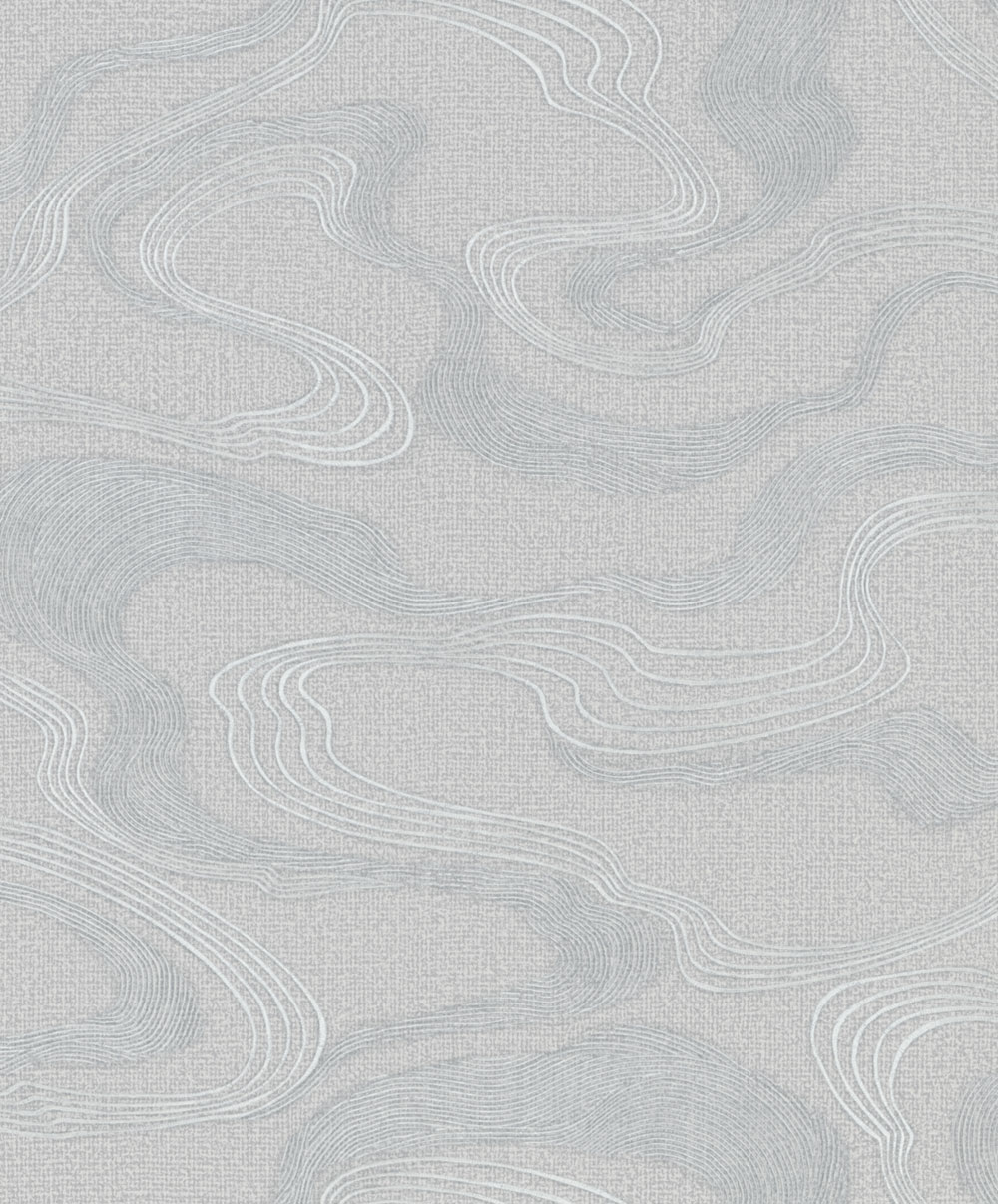 Wallpaper, grey, fabric texture, waves, 34536, Kumano, Marburg