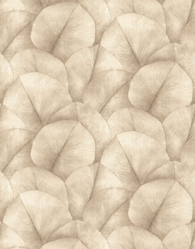 Wall mural, beige, leaves, 34597, Kumano, Marburg