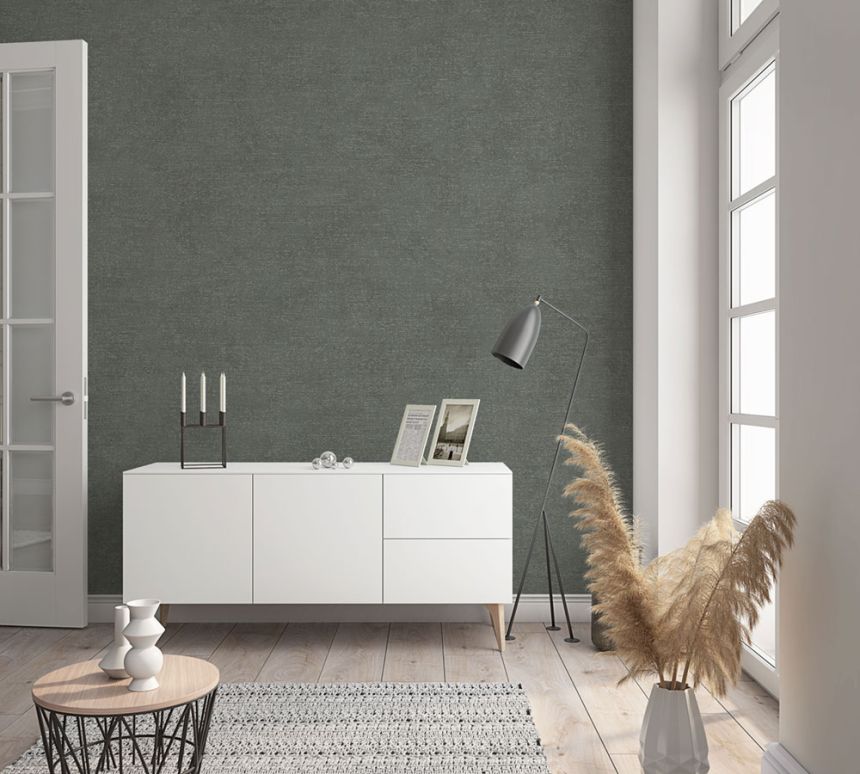 Wallpaper, Grey-Black, Fabric Texture, 32420, Shades, Marburg